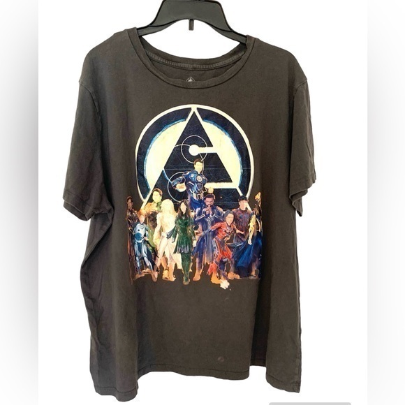 Disney Marvel Eternals Graphic T-shirt Tee Top Grey Blue Red Size XXL - Picture 1 of 12